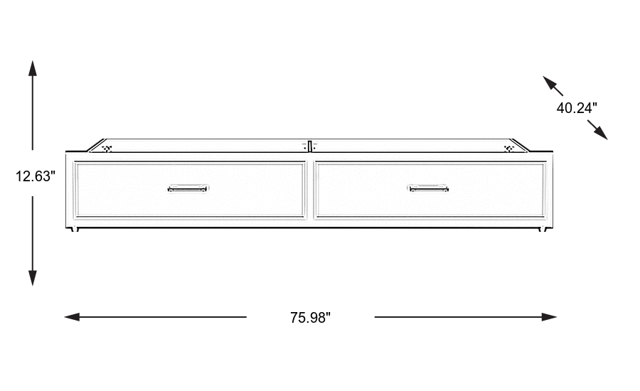Dimension Image. Please refer to the Dimension Tab on this page for dimension details.