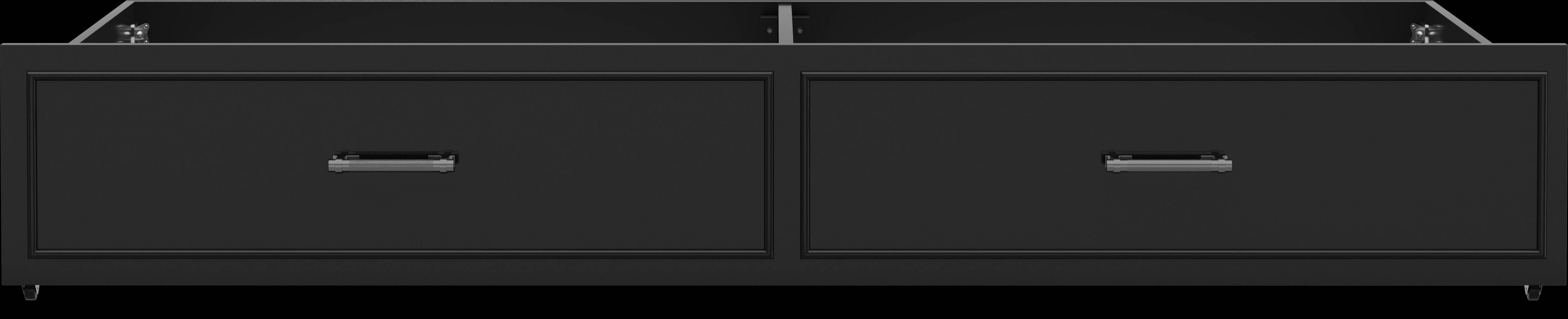 Kids Carbon Optix Black Twin Storage Trundle - Thumbnail - Image 1