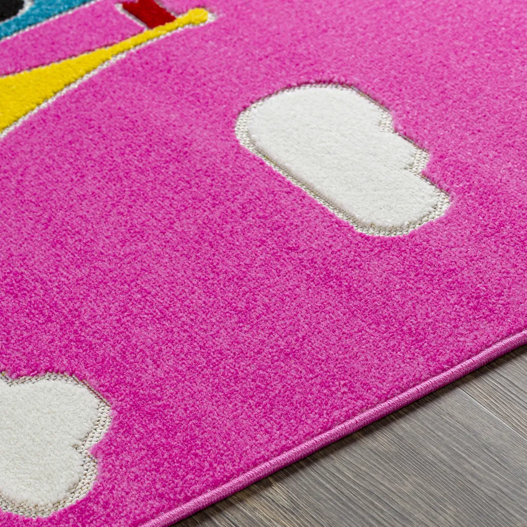 Kids Castle Top Pink 5' x 7' Rug - Thumbnail - Image 5