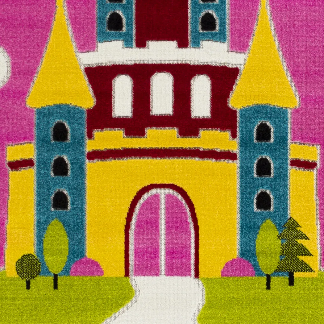 Kids Castle Top Pink 5' x 7' Rug - Thumbnail - Image 7