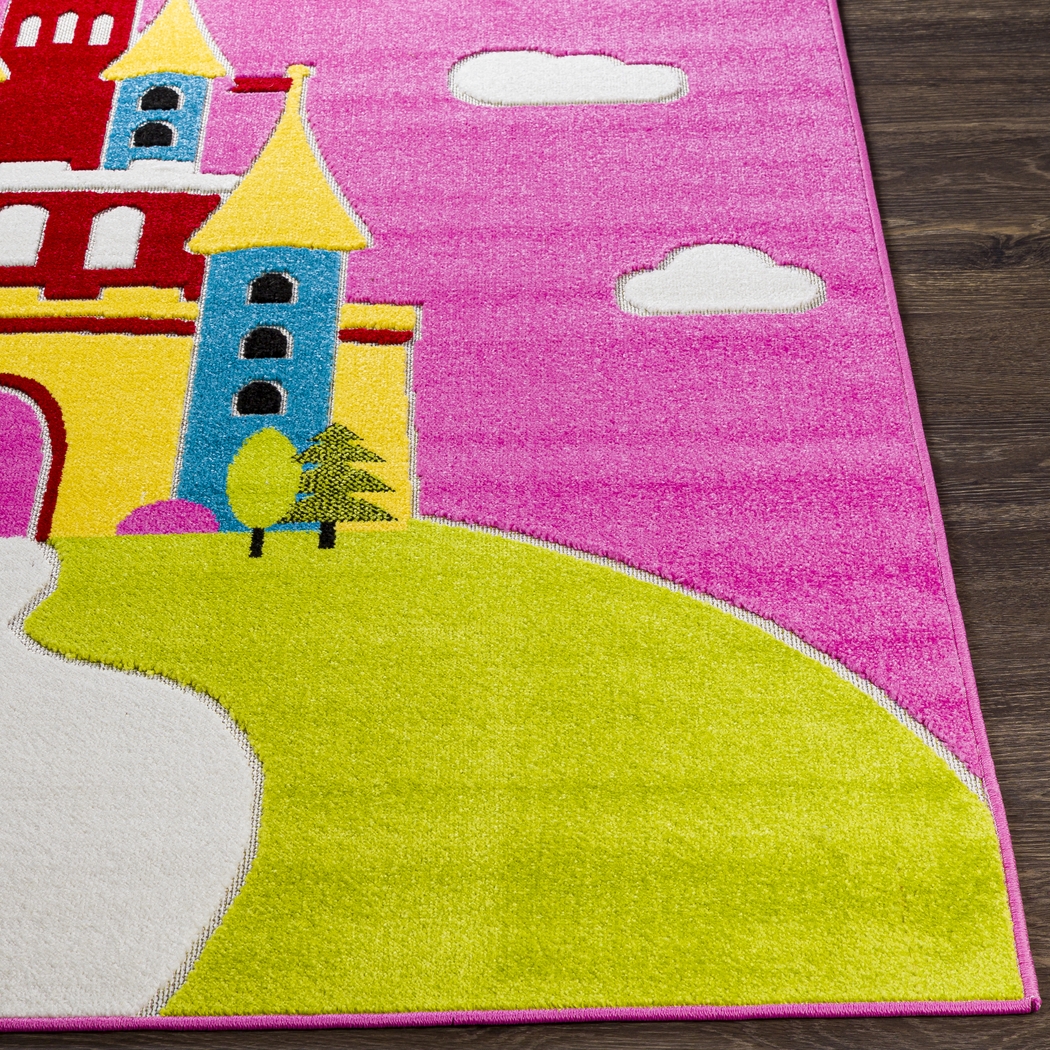 Kids Castle Top Pink 7' x 9' Rug - Thumbnail - Image 4