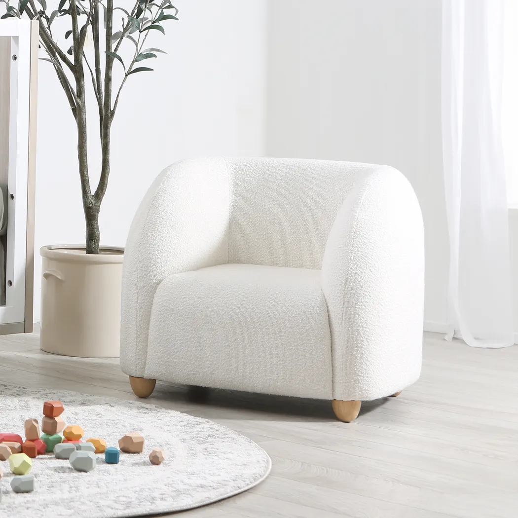 Kids Catula Cream Accent Chair - Thumbnail - Image 2
