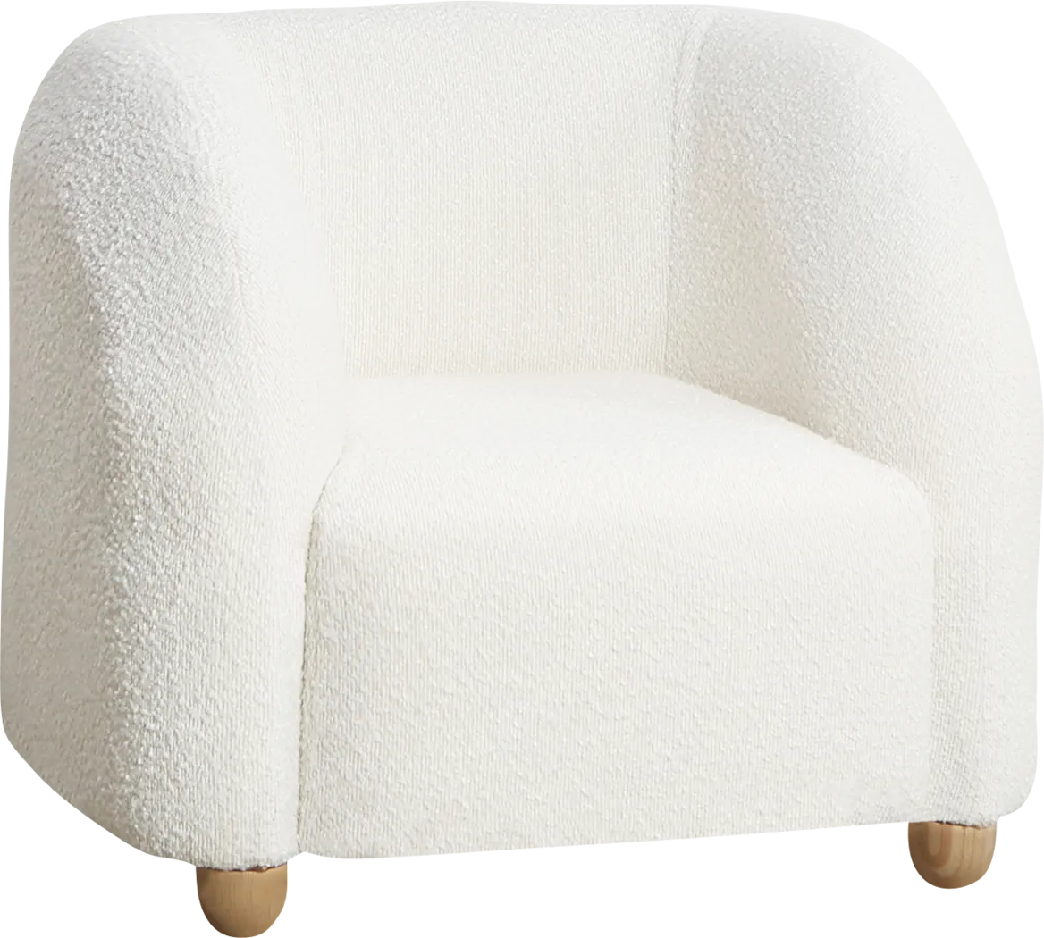 Kids Catula Cream Accent Chair - Thumbnail - Image 1