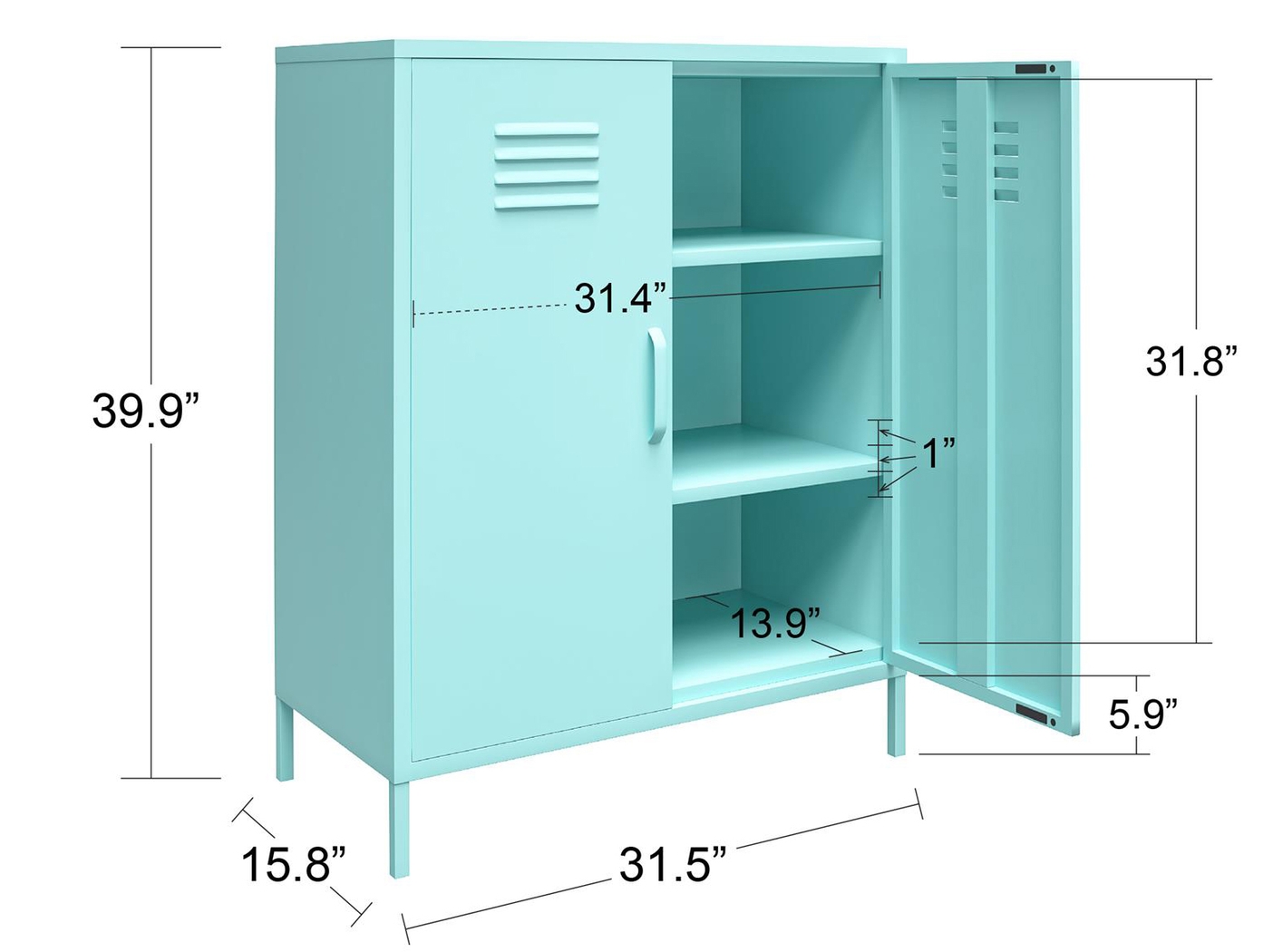 Kids Chalton Mint Storage Locker - Thumbnail - Image 9