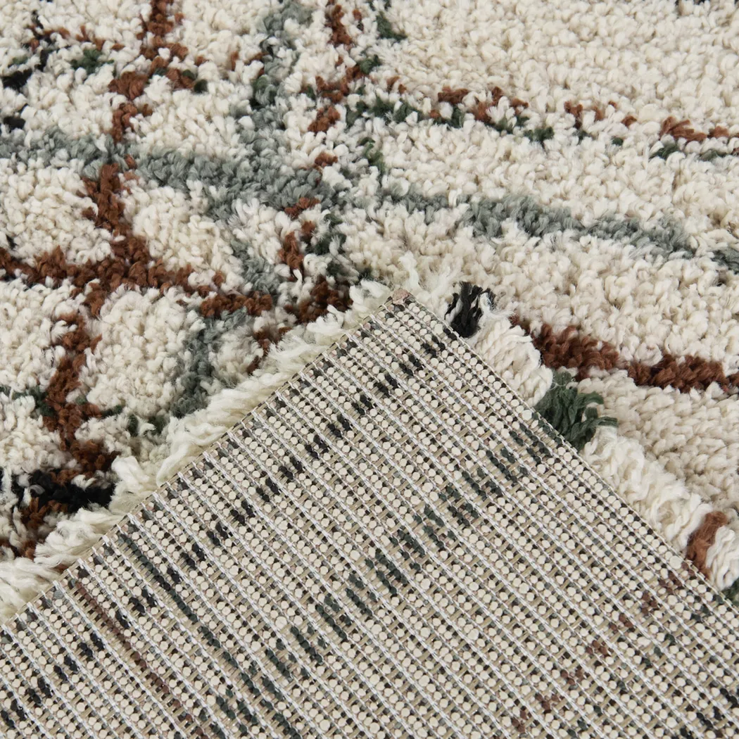 Kids Grid Theory Cream 5'3 x 7' Rug - Thumbnail - Image 5