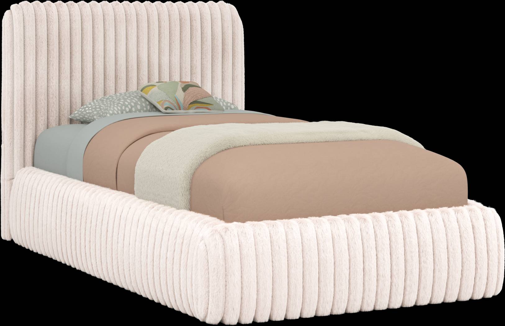 pink twin bed