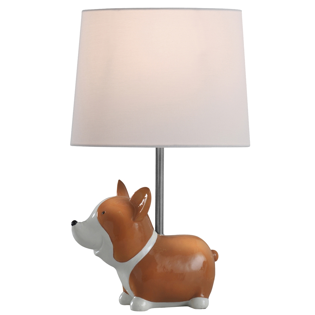 Kids Charming Corgi Beige Lamp - Thumbnail - Image 2