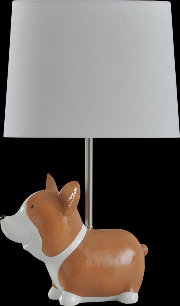 Kids Charming Corgi Beige Lamp - Thumbnail - Image 1