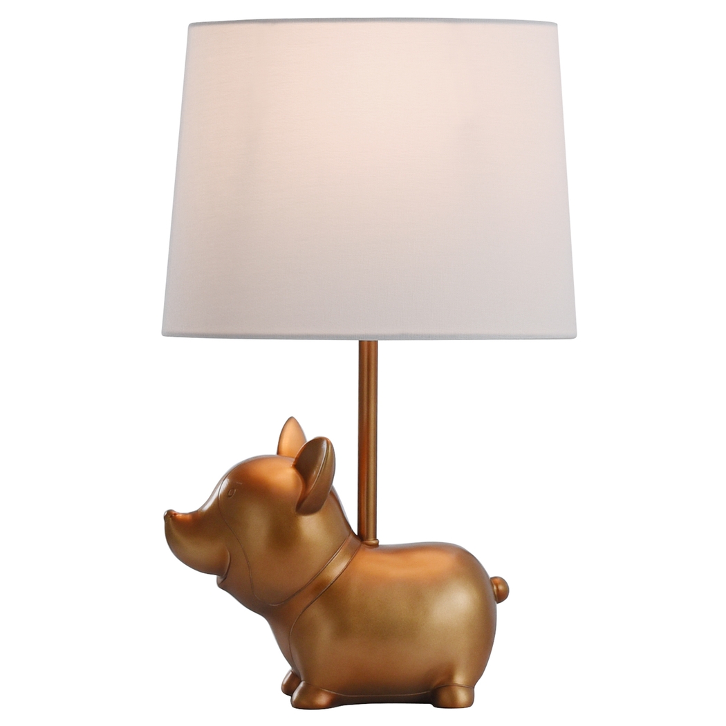 Kids Charming Corgi Gold Lamp - Thumbnail - Image 2