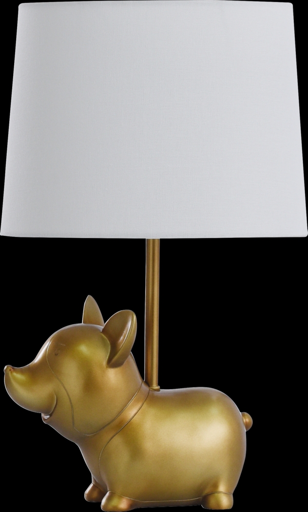 Kids Charming Corgi Gold Lamp - Thumbnail - Image 1