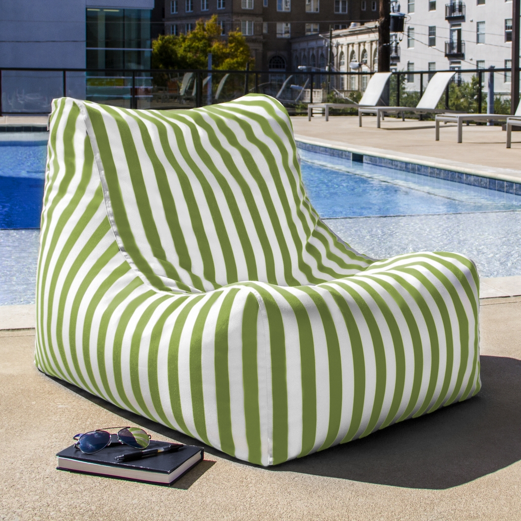 Kids Chatty Garden Green/White Indoor/Outdoor Bean Bag Chair - Thumbnail - Image 2