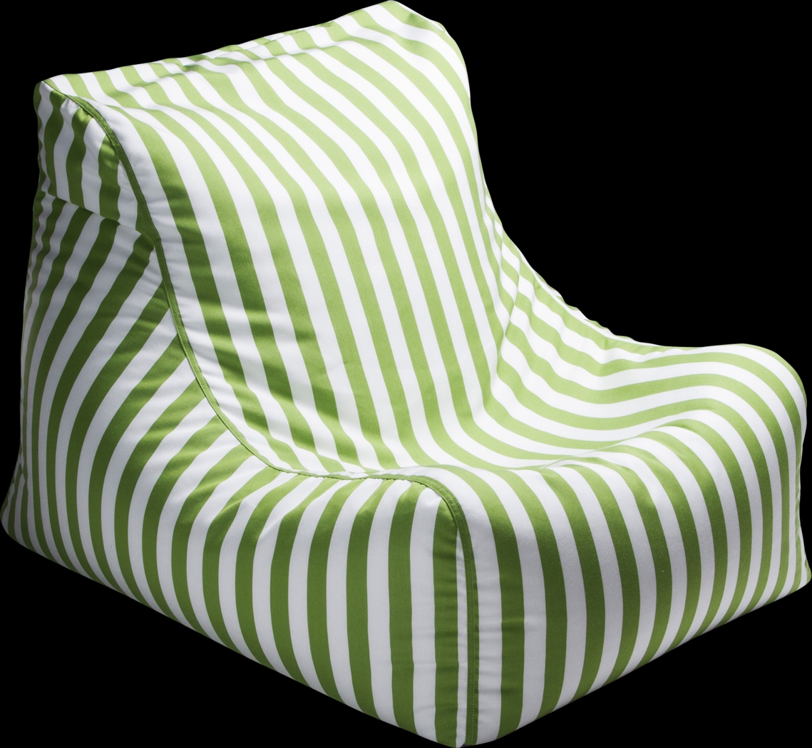 Kids Chatty Garden Green/White Indoor/Outdoor Bean Bag Chair - Thumbnail - Image 1