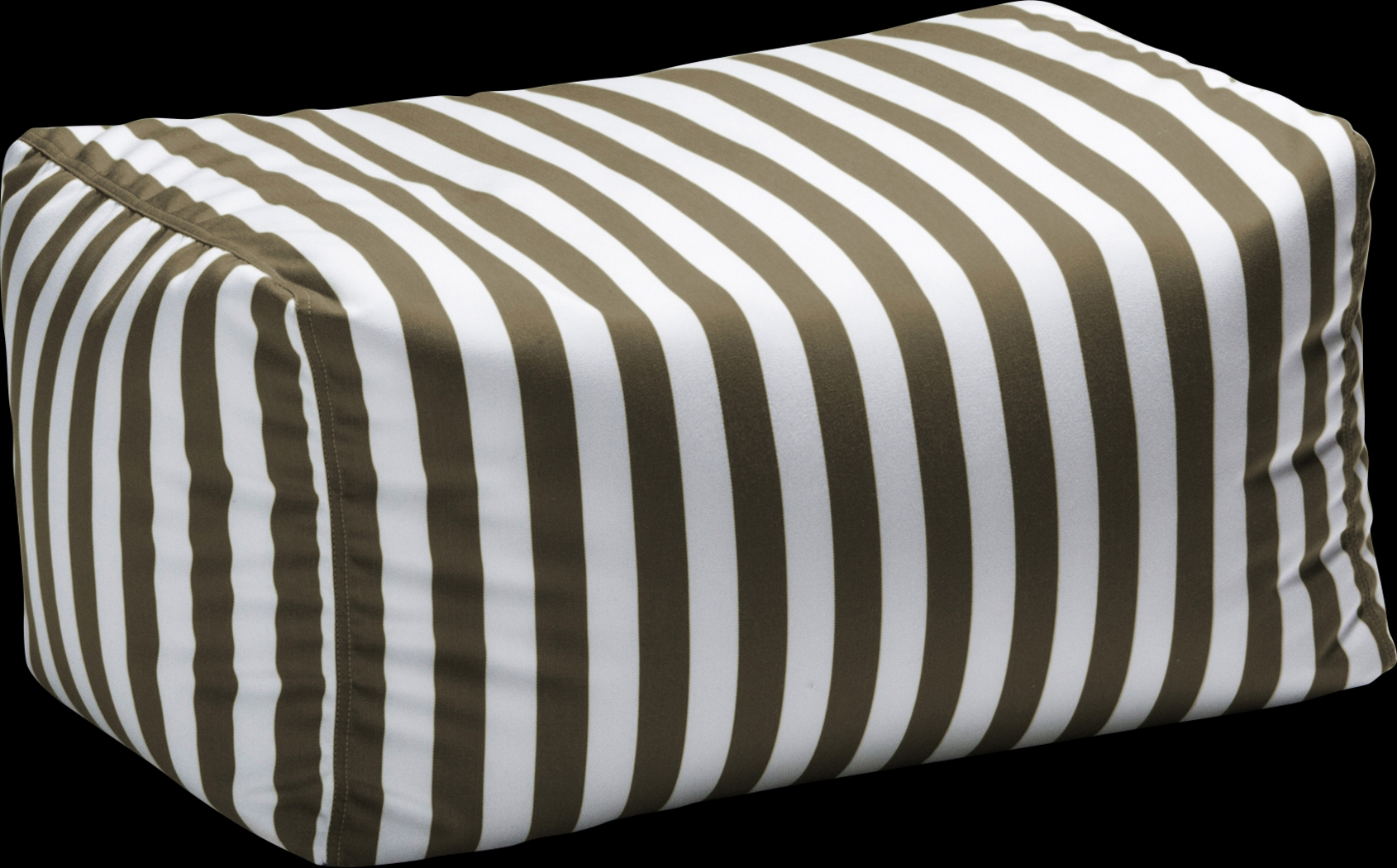 Kids Chatty Garden Taupe/White Indoor/Outdoor Ottoman - Thumbnail - Image 1