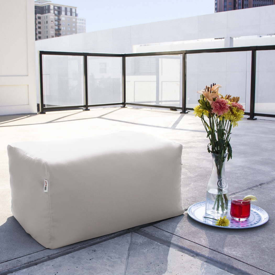 Kids Chatty Garden White Indoor/Outdoor Ottoman - Thumbnail - Image 2