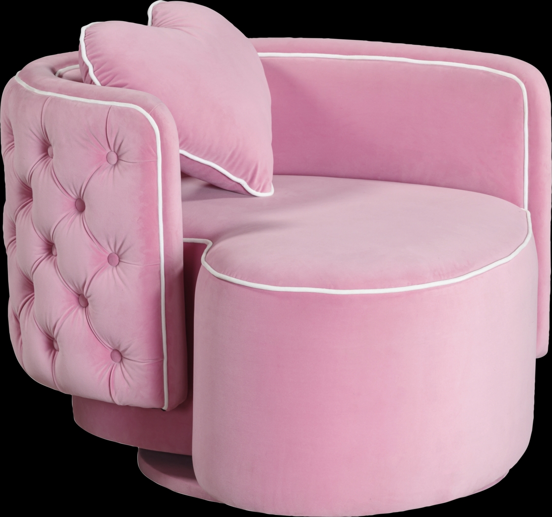 Kids Cherie Pink Heart Swivel Chair - Thumbnail - Image 1