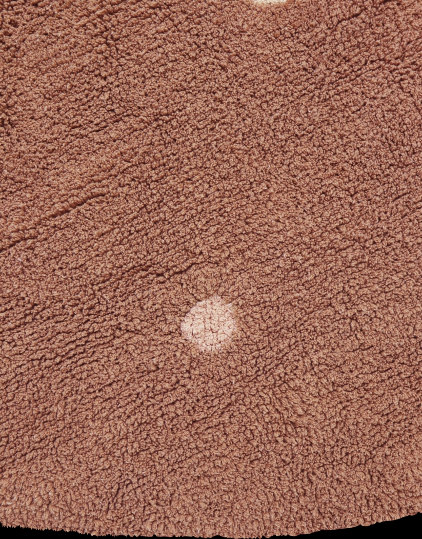 Kids Chestnut 4'7 Round Dot Machine Washable Rug - Thumbnail - Image 4