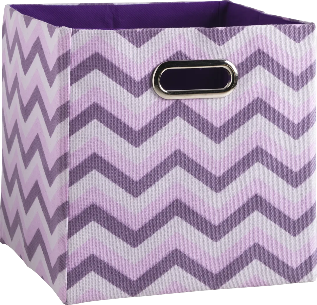 Kids Chevron Vision Blue and Purple Square Storage Bin - Thumbnail - Image 1