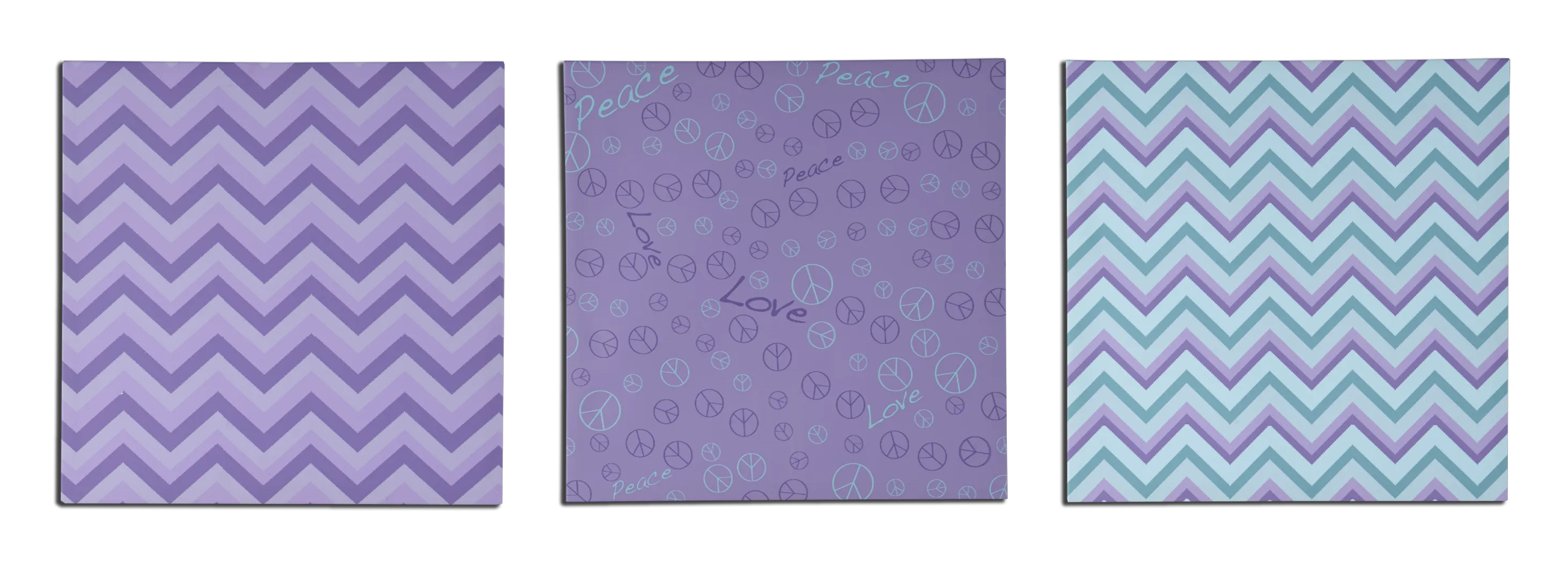 Kids Chevron Vision Purple Wall Art - Thumbnail - Image 1