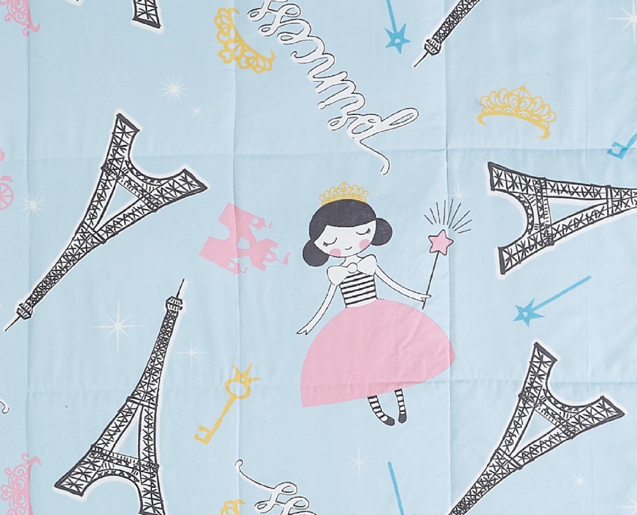 Kids Chique Parisian Blue 4 Pc Full Comforter Set - Thumbnail - Image 3