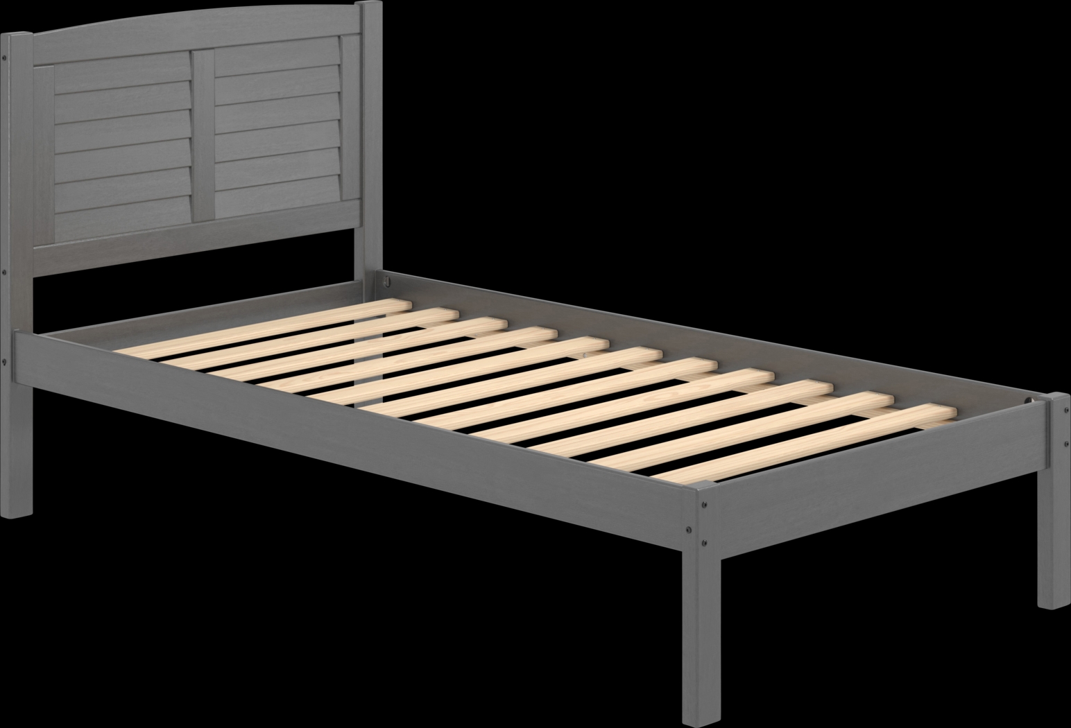 Kids Cicotte Gray Twin Bed - Thumbnail - Image 3