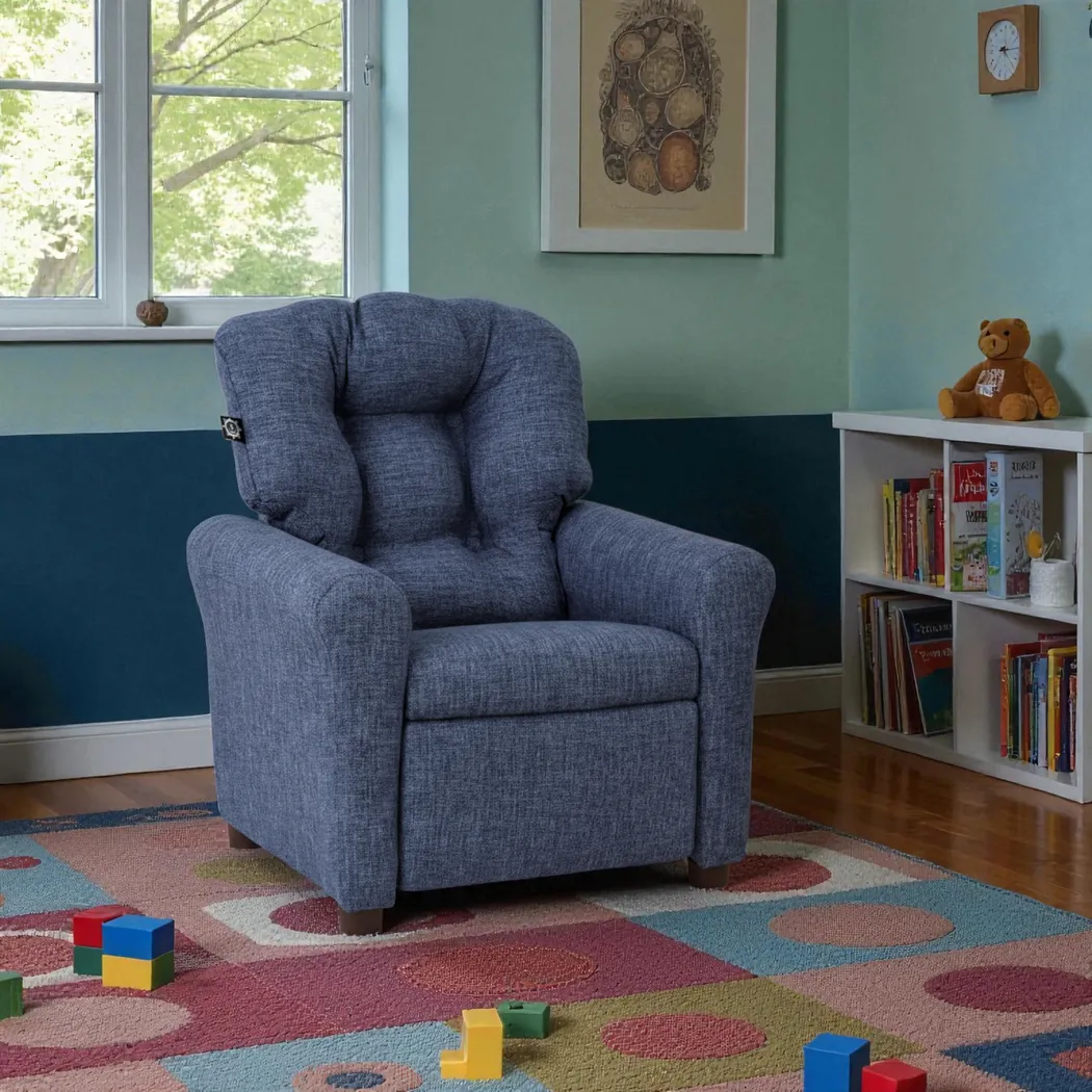 Kids Cinro Blue Recliner - Thumbnail - Image 2