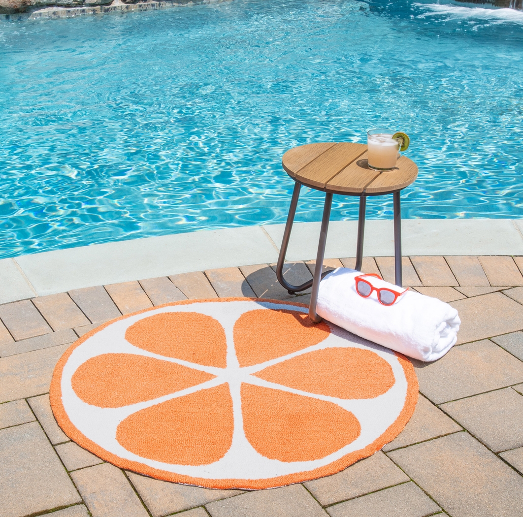 Kids Citrus Love Orange 36 In. Round Rug - Thumbnail - Image 4