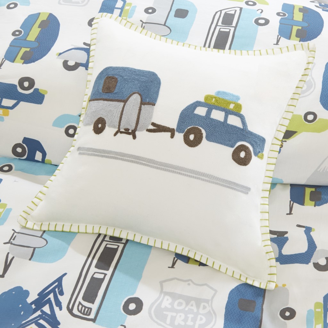 Kids City Traffic White 3 Pc Twin Comforter Set - Thumbnail - Image 5