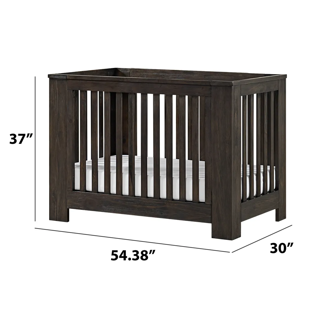 Kids Civos Dark Brown Convertible Crib - Thumbnail - Image 2