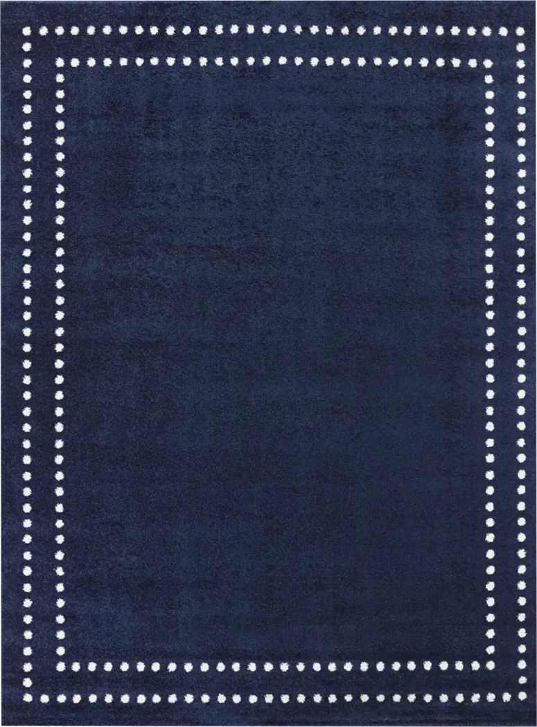 Kids Varsity Blue 5'3 x 7' Rug - Thumbnail - Image 1