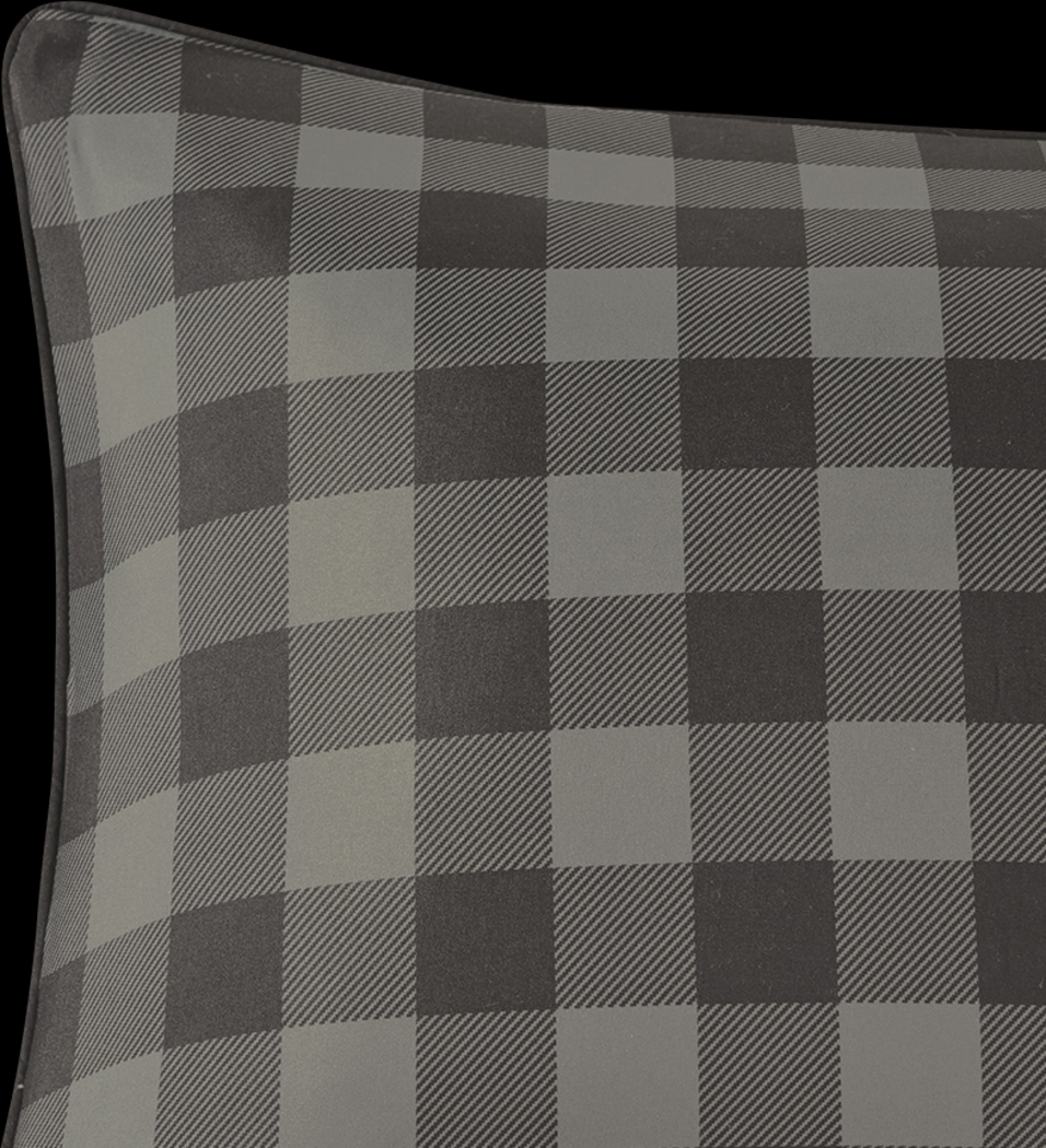 Kids Classic Checks Gray 3 Pc Full/Queen Comforter Set - Thumbnail - Image 4