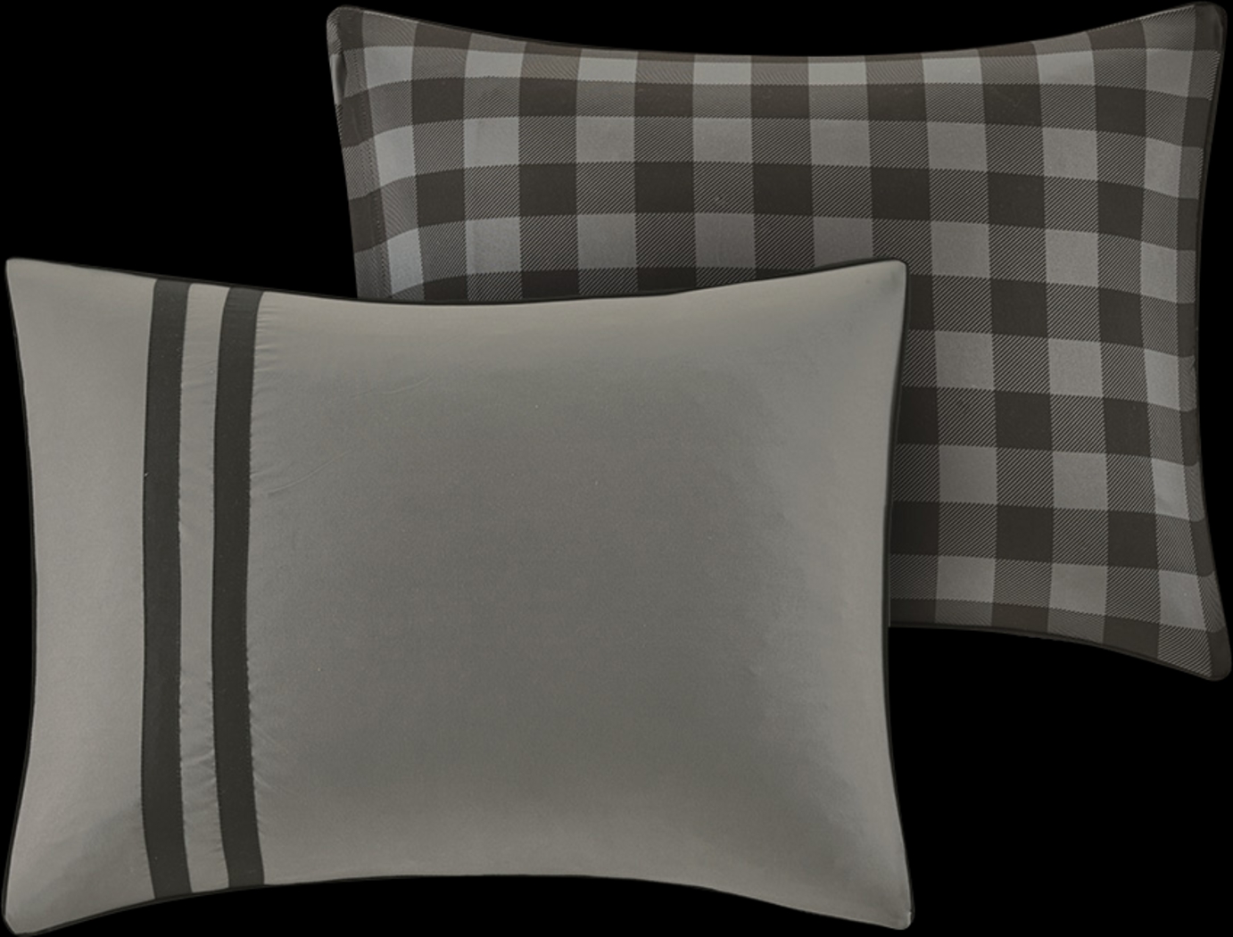 Kids Classic Checks Gray 3 Pc Full/Queen Comforter Set - Thumbnail - Image 7