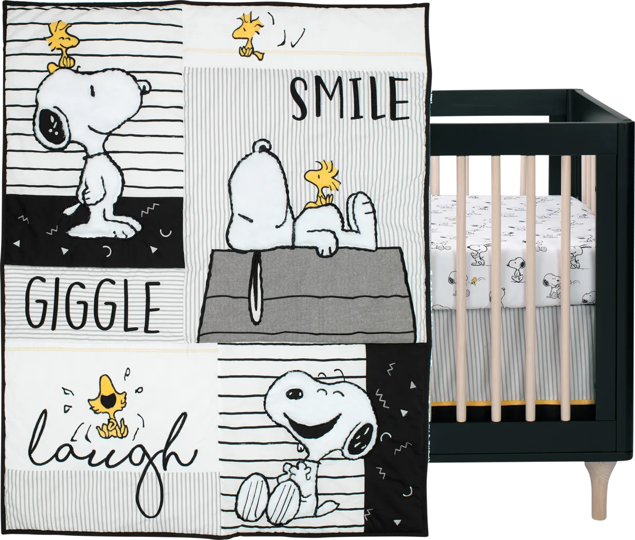Kids Classic Snoopy Gray Baby Bedding Set - Image 2