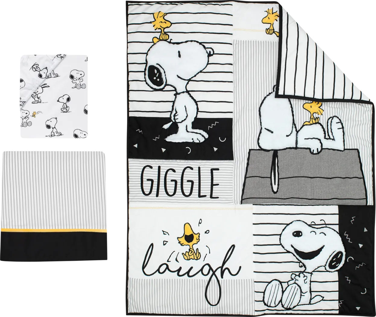 Kids Classic Snoopy Gray Baby Bedding Set - Image 8