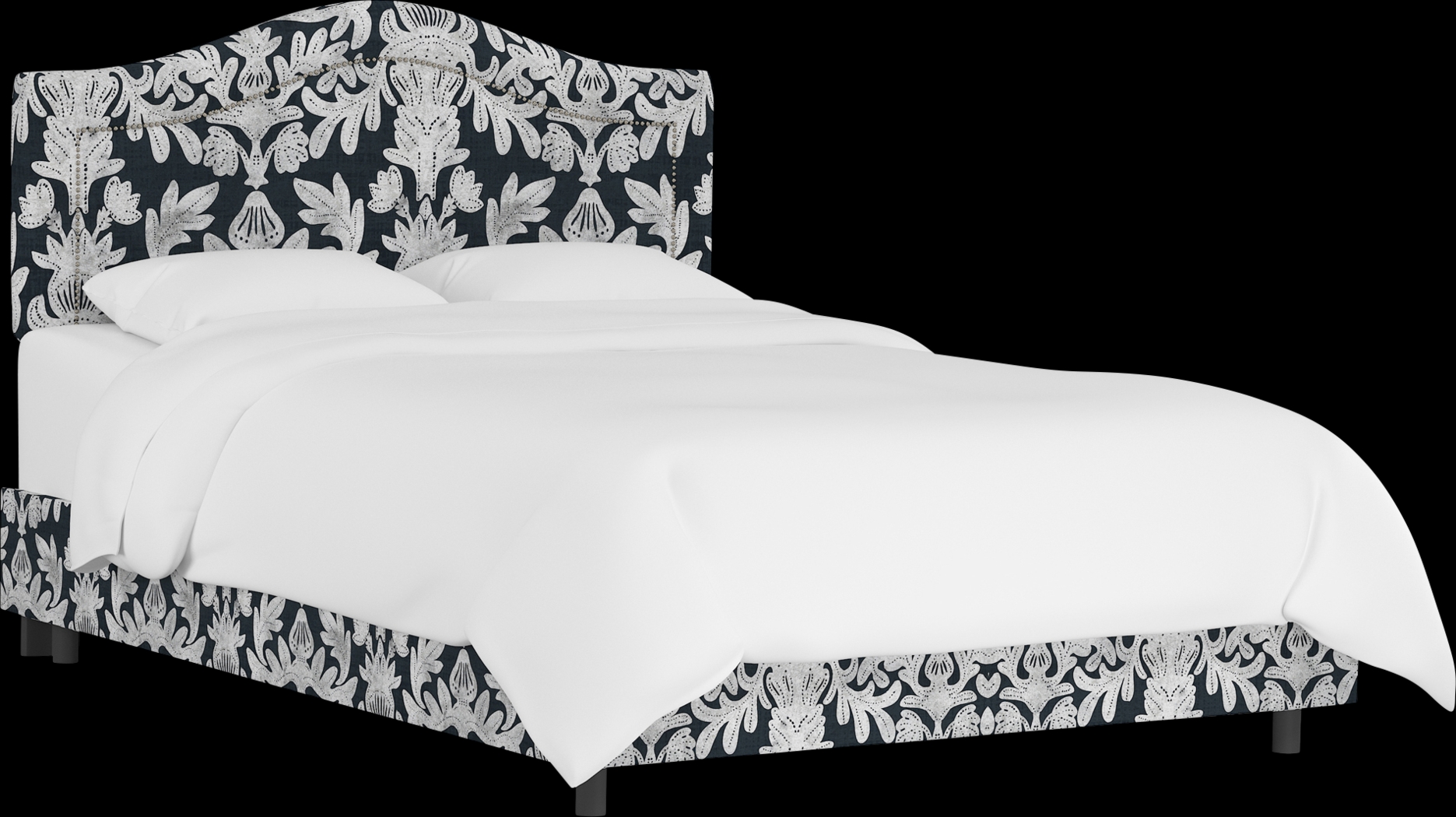 Kids Classical Notes Blue Upholstered Full Bed - Thumbnail - Image 1