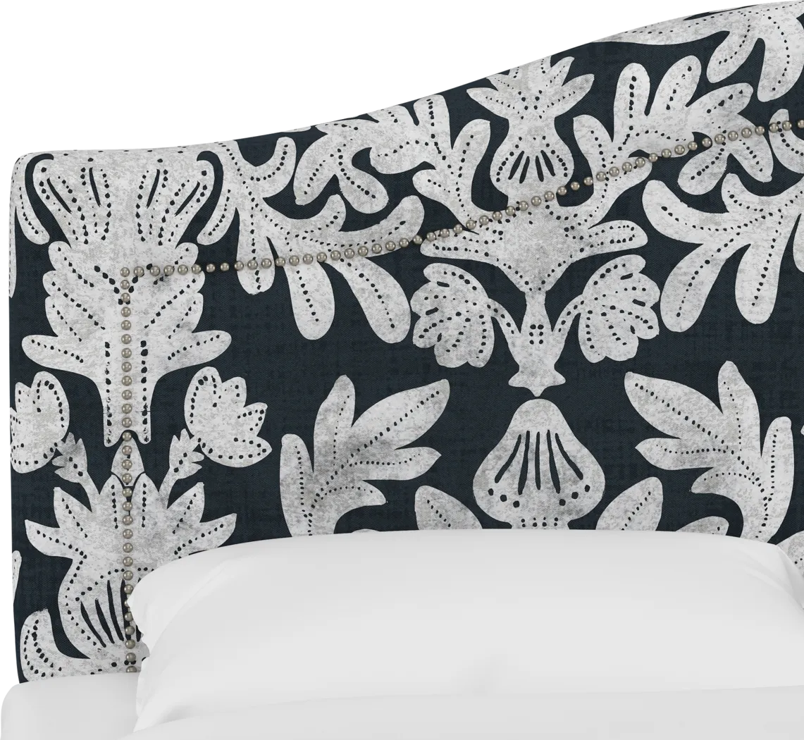 Kids Classical Notes Blue Upholstered Full Headboard - Thumbnail - Image 3