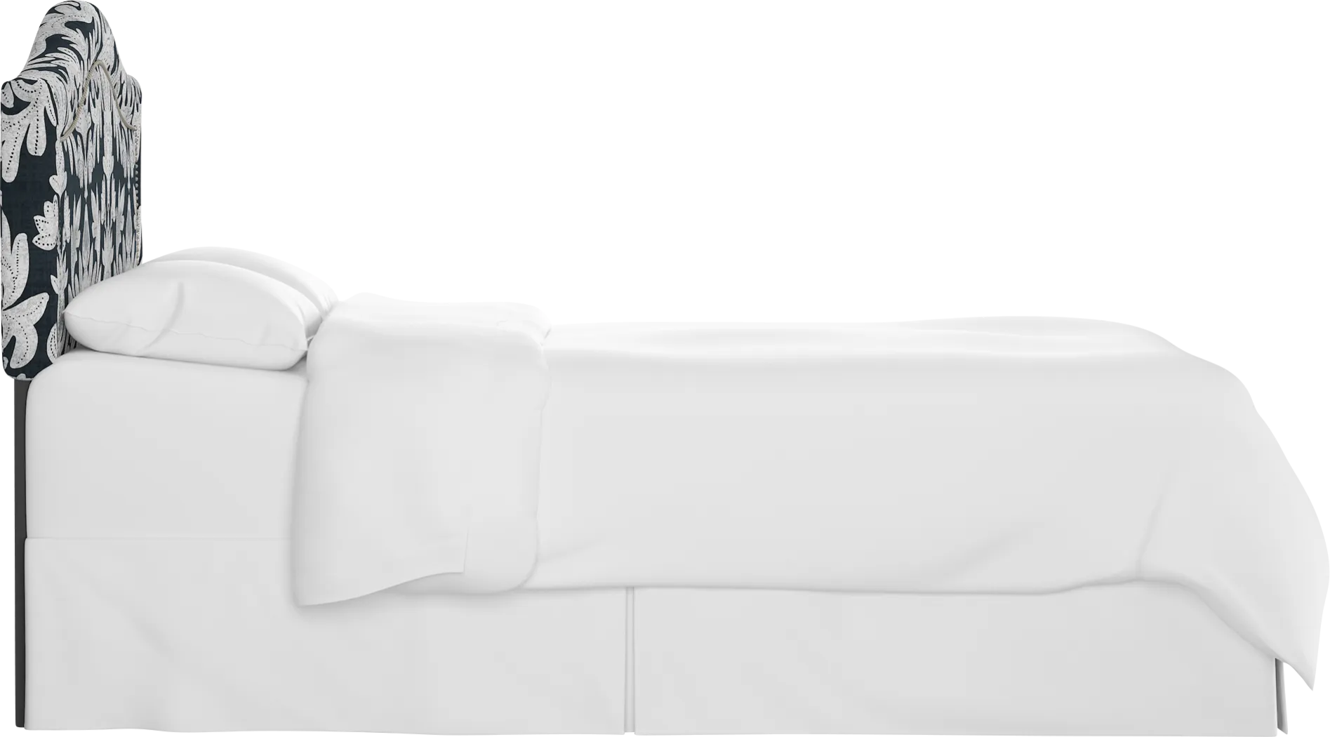 Kids Classical Notes Blue Upholstered Full Headboard - Thumbnail - Image 4