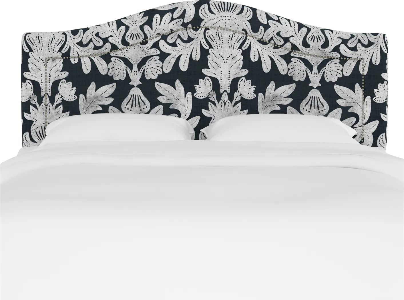 Kids Classical Notes Blue Upholstered Full Headboard - Thumbnail - Image 1