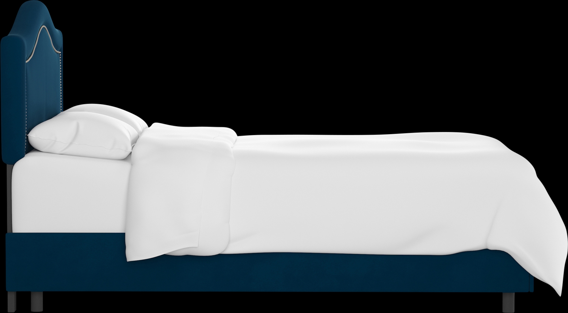 Kids Classical Notes Navy Upholstered Full Bed - Thumbnail - Image 3