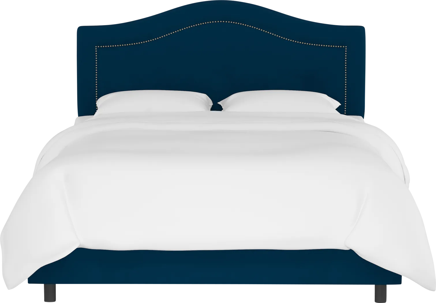 Kids Classical Notes Navy Upholstered Twin Bed - Thumbnail - Image 2