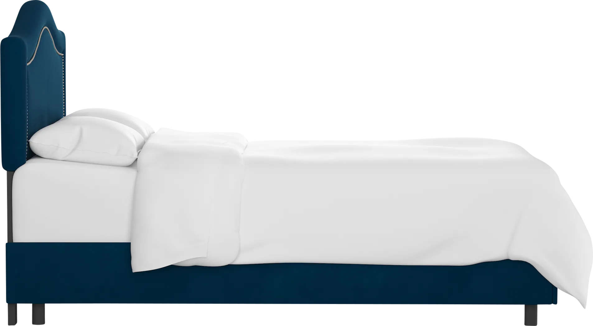 Kids Classical Notes Navy Upholstered Twin Bed - Thumbnail - Image 3