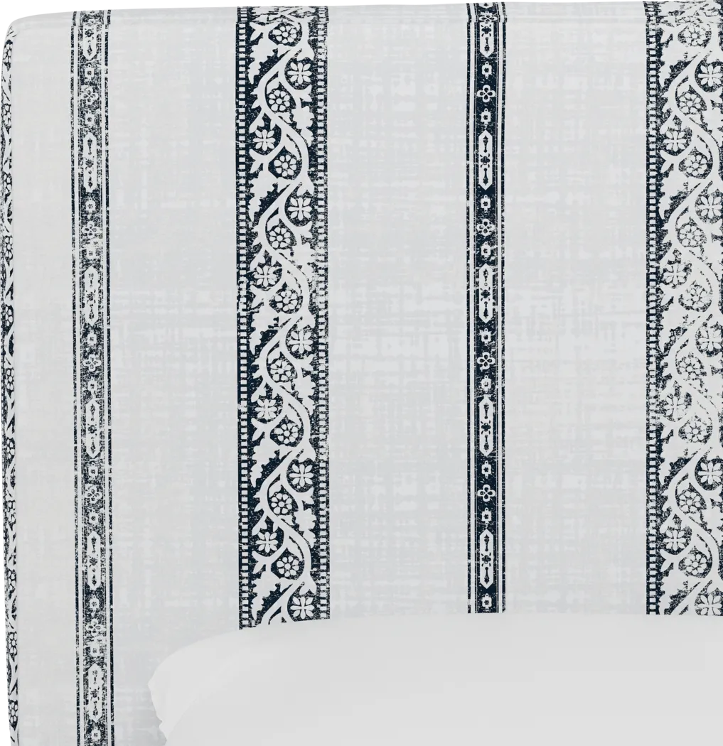 Kids Classical Notes White-Gray Full Upholstered Bed - Image 5