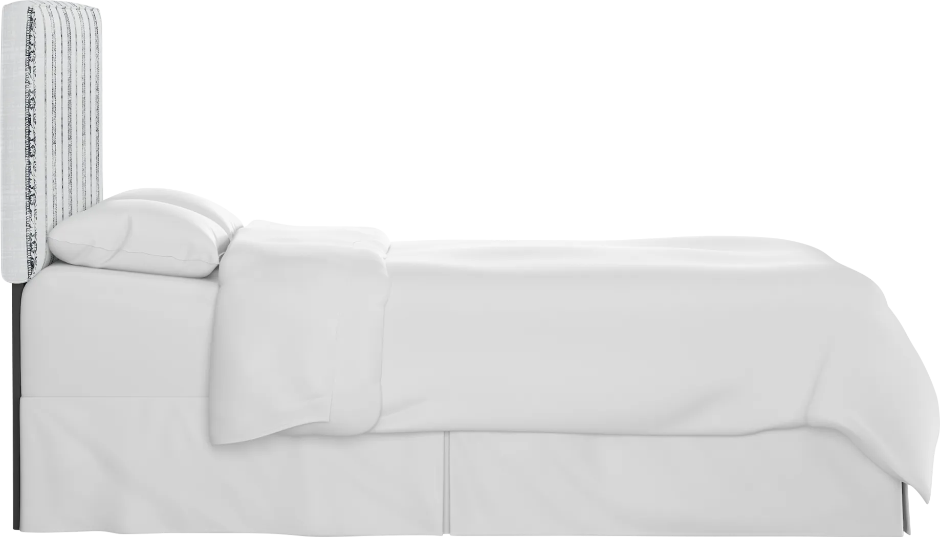 Kids Classical Notes White-Gray Full Upholstered Headboard - Thumbnail - Image 4