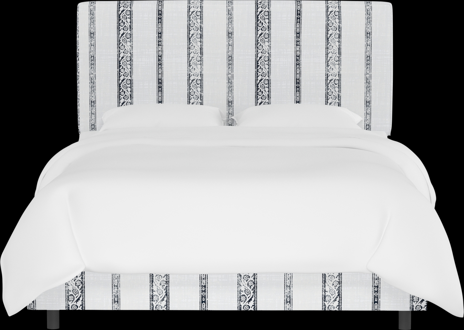 Kids Classical Notes White-Gray Twin Upholstered Bed - Thumbnail - Image 2