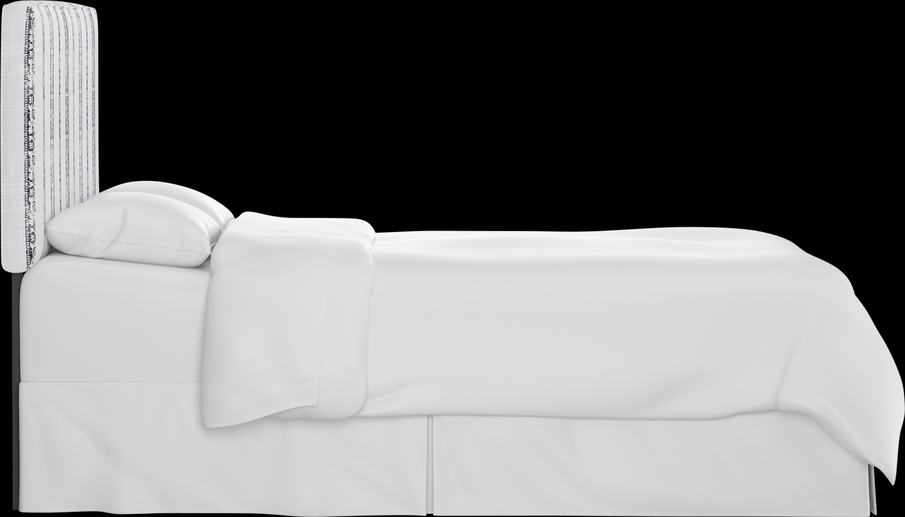 Kids Classical Notes White-Gray Twin Upholstered Headboard - Thumbnail - Image 4