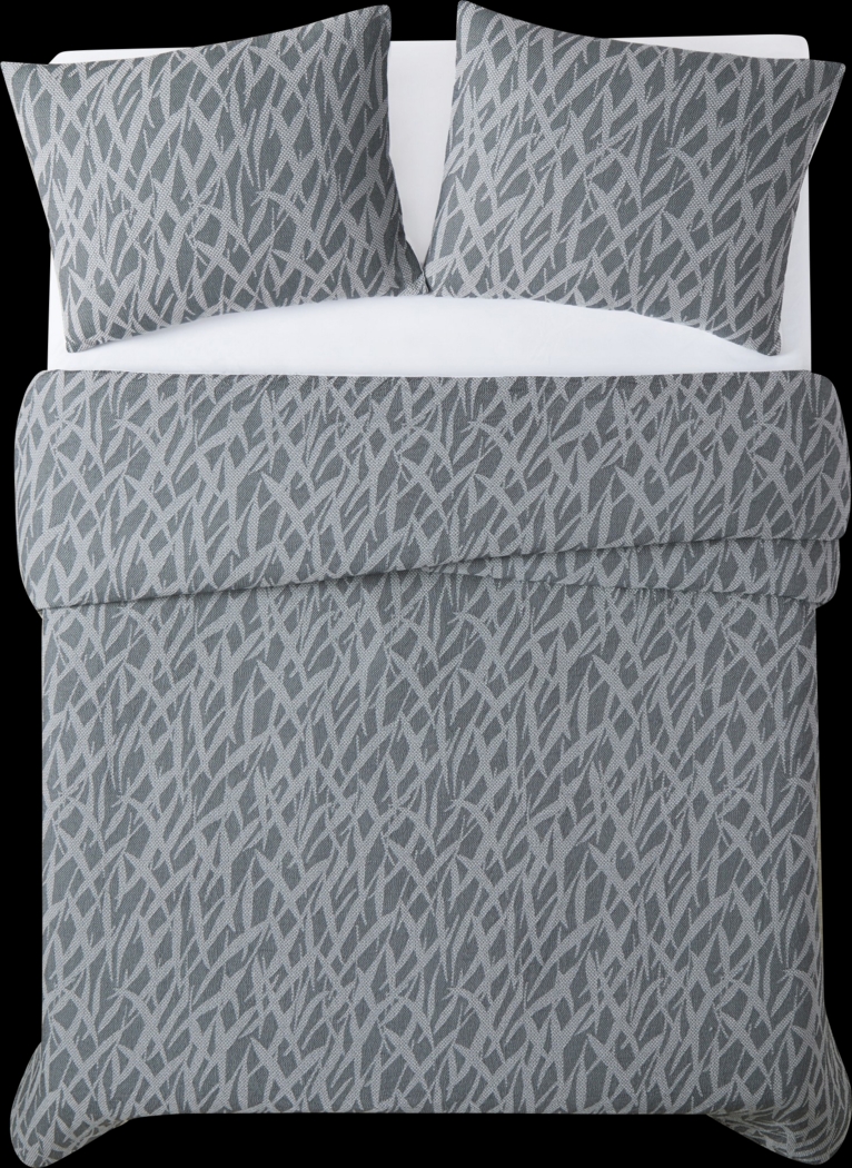Kids Classy Scribbles Gray 3 Pc Full/Queen Comforter Set - Thumbnail - Image 4