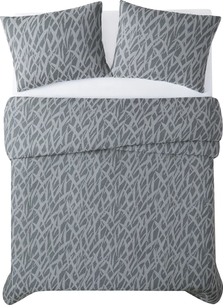 Kids Classy Scribbles Gray 3 Pc Full/Queen Comforter Set - Image 4