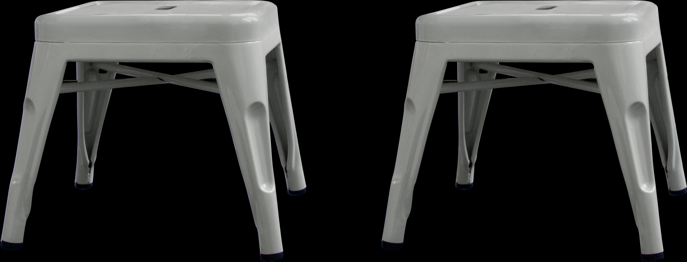 Kids Cleome Gray Stool, Set of 2 - Thumbnail - Image 2