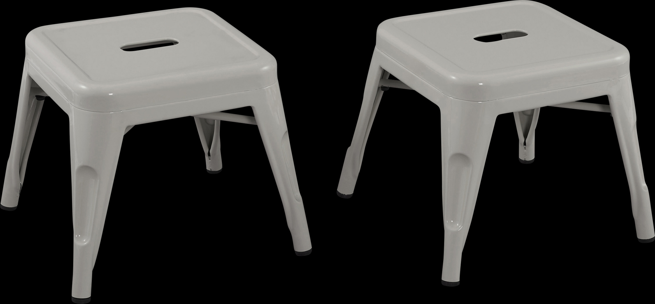 Kids Cleome Gray Stool, Set of 2 - Thumbnail - Image 1