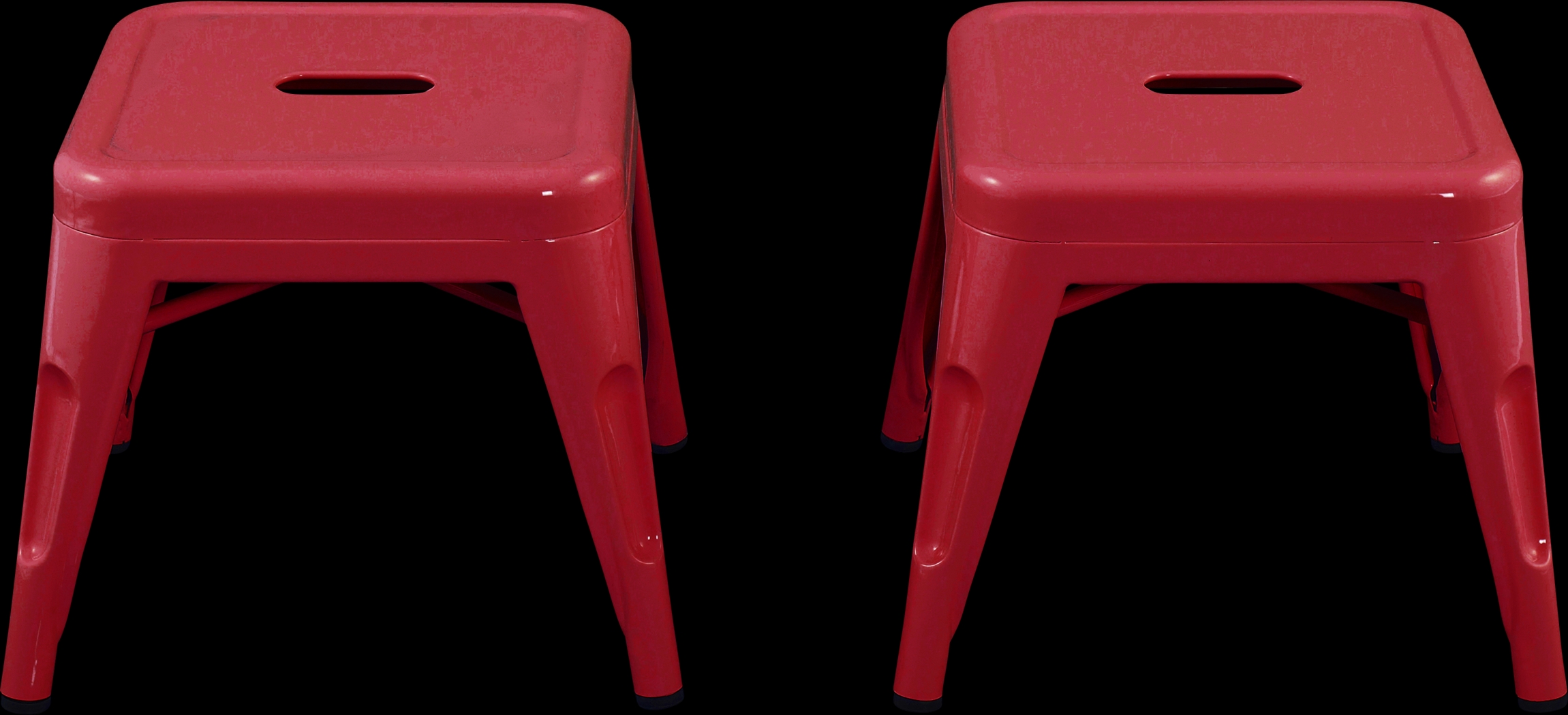 Kids Cleome Red Stool, Set of 2 - Thumbnail - Image 2
