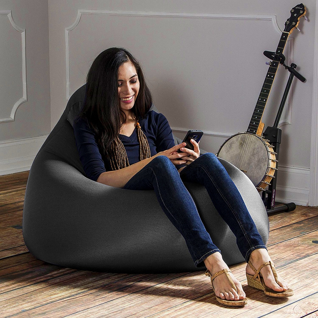 Kids Cloud Nest Large Black Bean Bag Chair - Thumbnail - Image 6